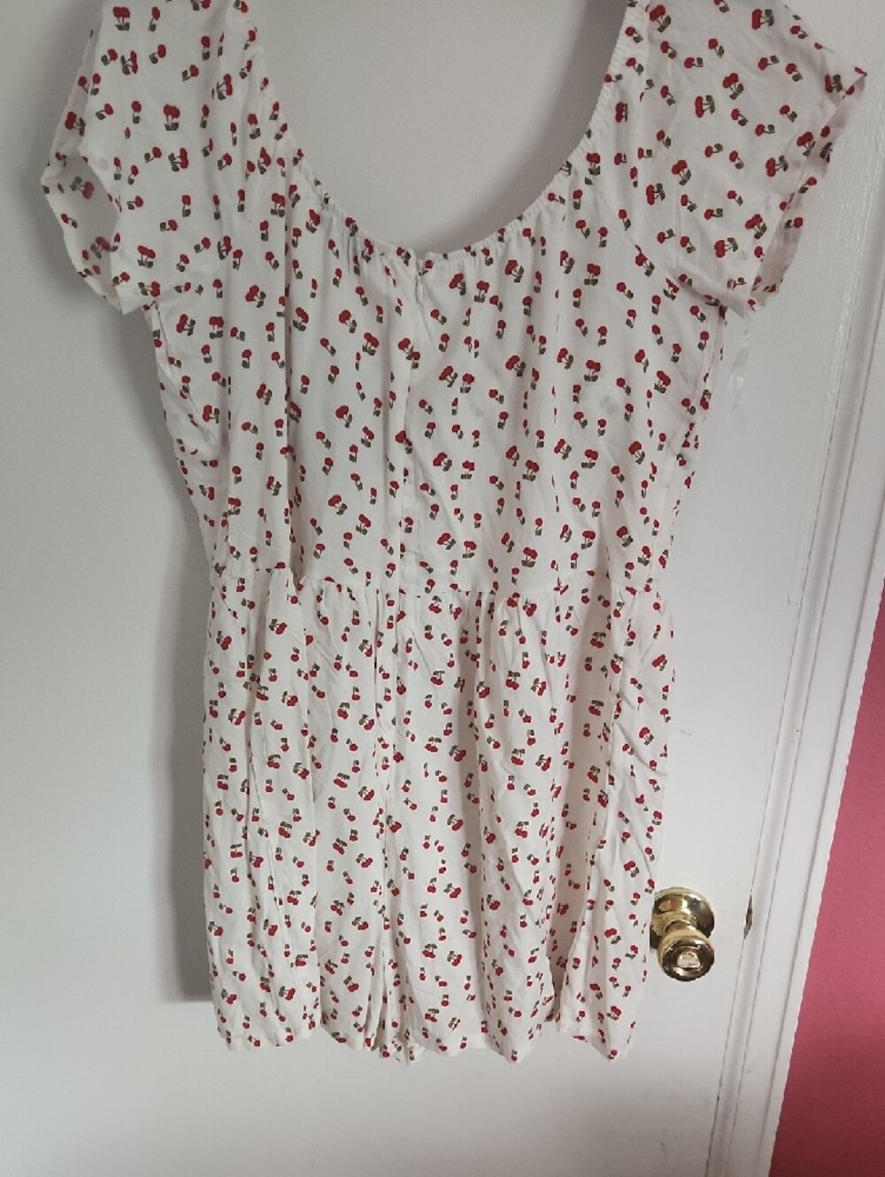 New Look White Mini Dress with Red Cherry Print - Picture 3 of 6